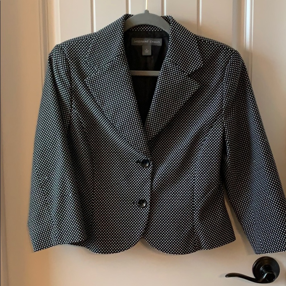 Like new white polka dot blazer